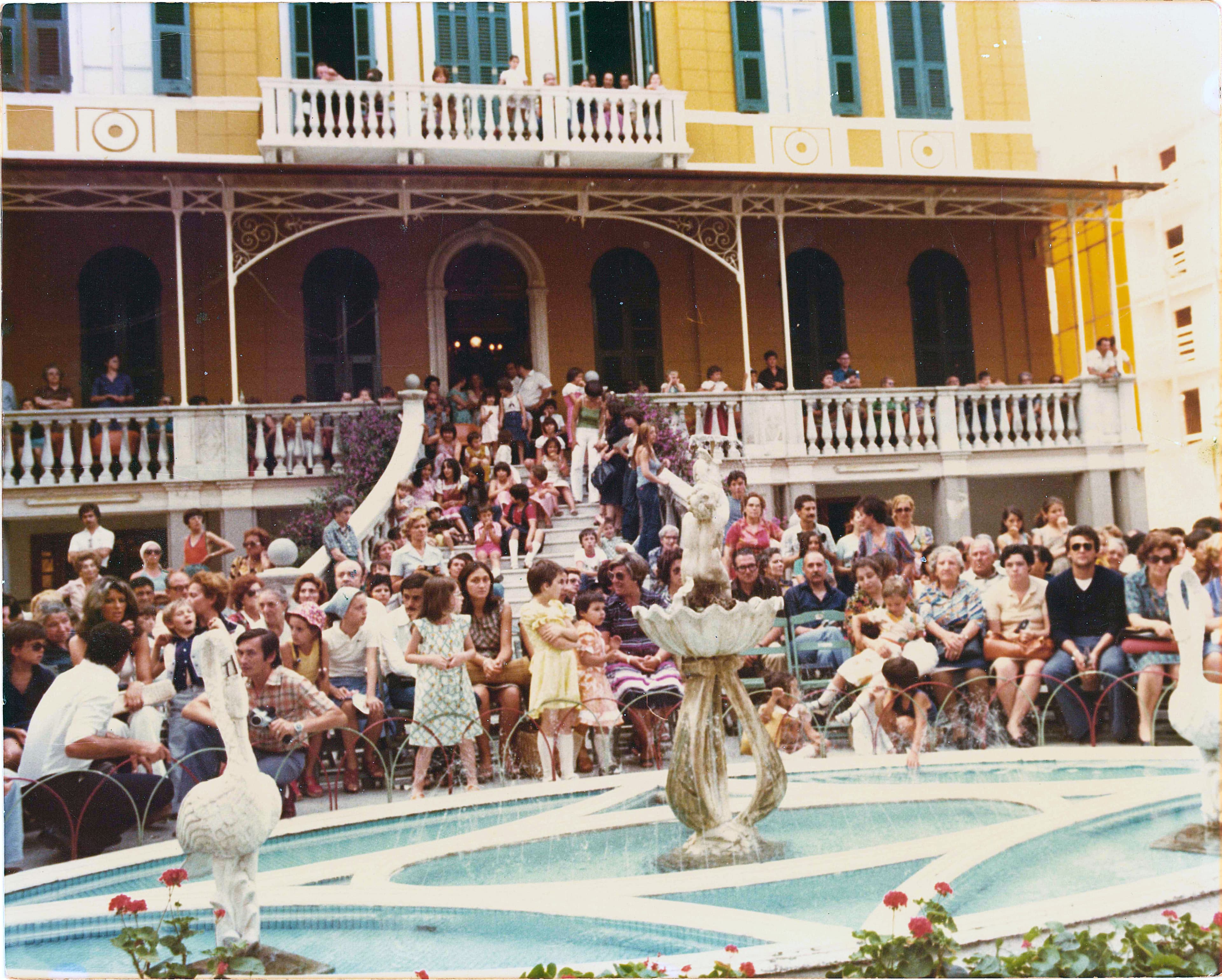 A gathering and performance at Villa Campo